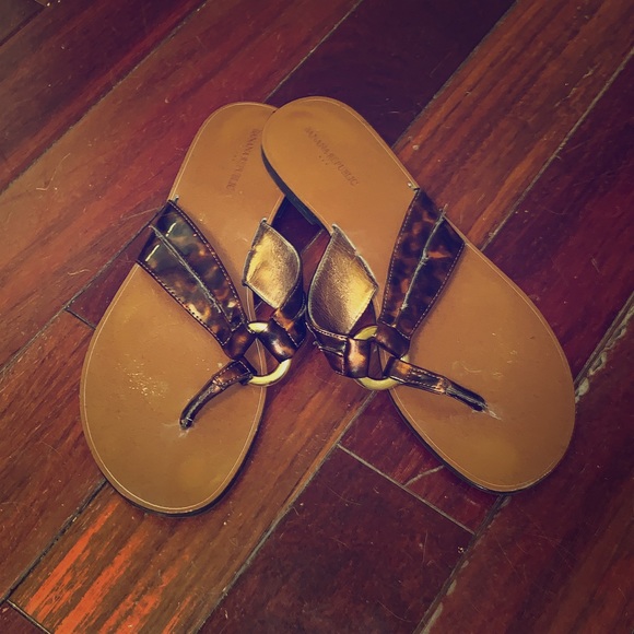 Banana Republic Shoes - Tortoise shell gold detail sandal